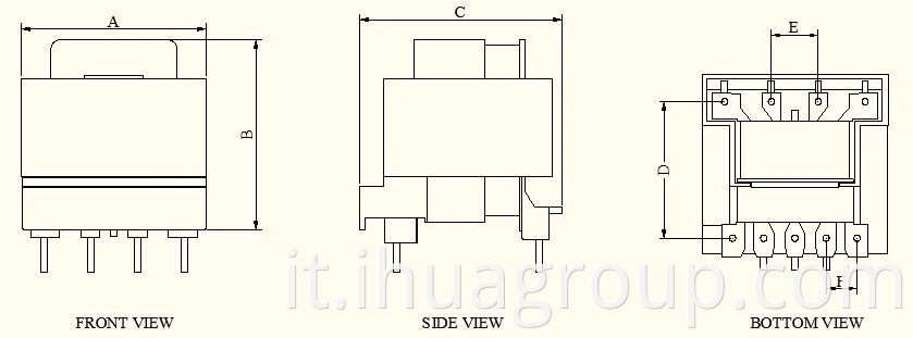 Vendita calda Transformer elettronico a bassa frequenza trasformatore EI28 Trasformatore di tipo a secco per apparecchiature audio e video